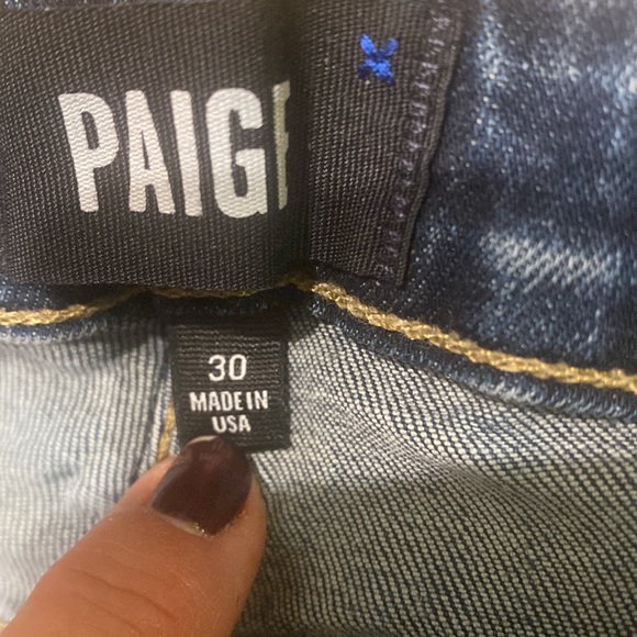 PAIGE Hoxton Crop jeans size 30 - Picture 4 of 11